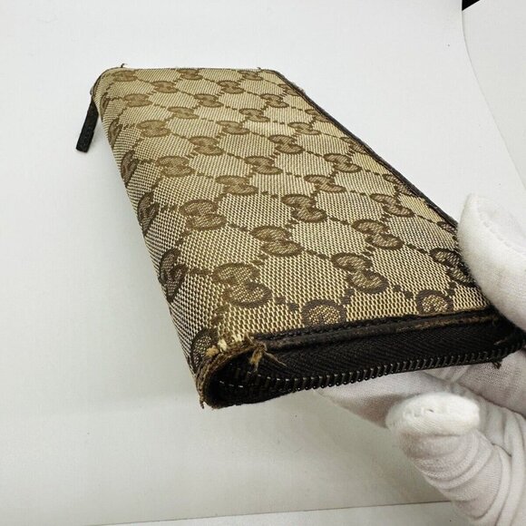 Gucci Large Double  G Monogrammed Zippy wallet Vintage Luxury Accessory - Picture 11 of 12